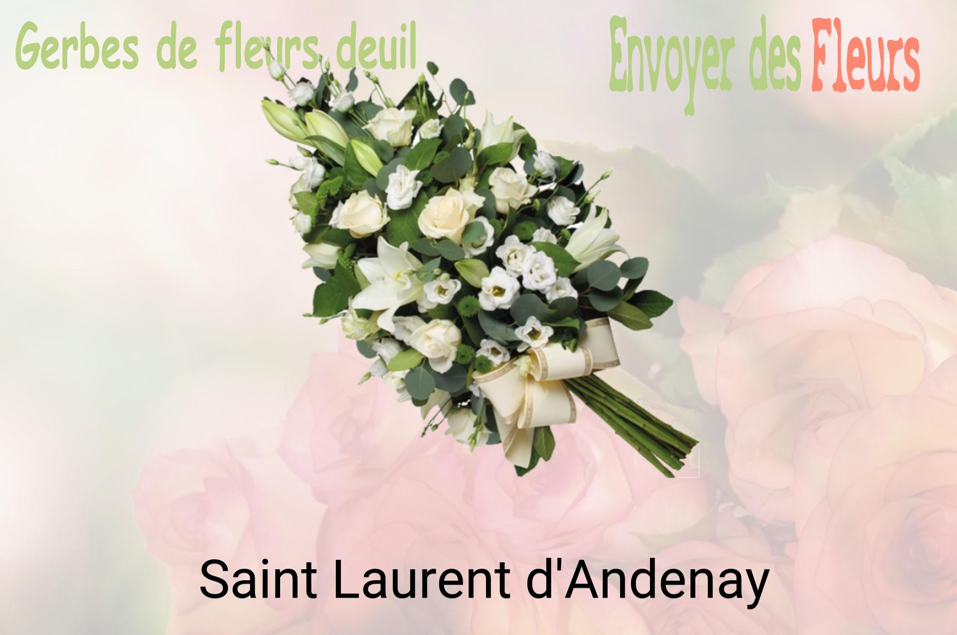 Gerbe de fleurs de deuil livrée à Saint-Laurent-d'Andenay